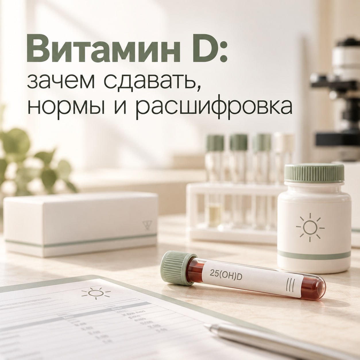 Анализ на витамин D: зачем сдавать, норма и расшифровка