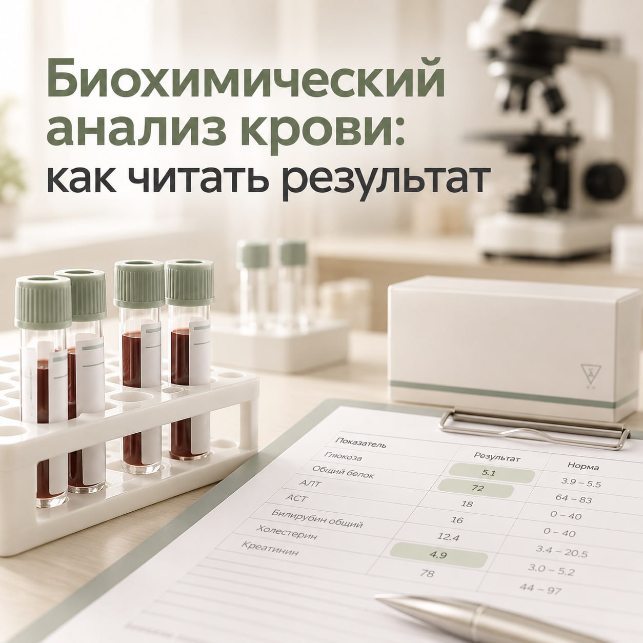 Биохимический анализ крови: что показывает и как читать результат