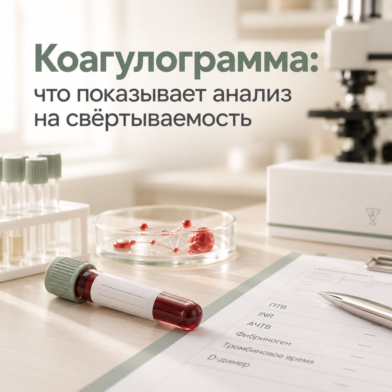 Коагулограмма: что показывает анализ на свёртываемость крови